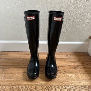 Hunter original tall gloss rain boots